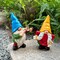 Garden Gnome Duo Decorative Figurines 5.5“ Ornament for Indoor Outdoor Home Garden Decor,Musical Violin Player and Dancing, Colorful Outdoor Statues
